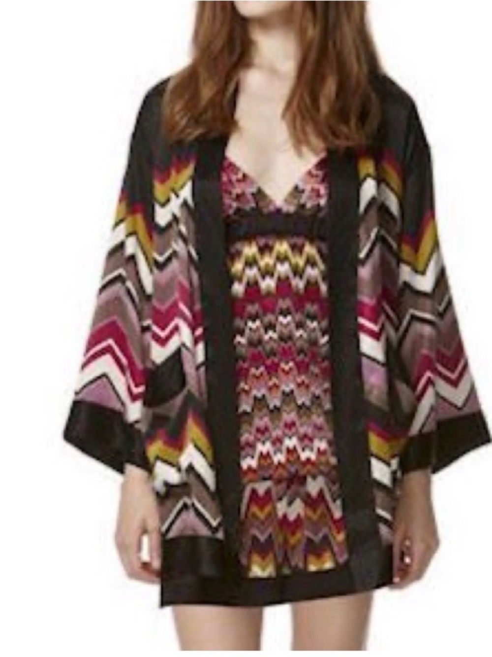 Missoni for Target Kimono Robe Zig Zag Chevron Multicolor XS/S